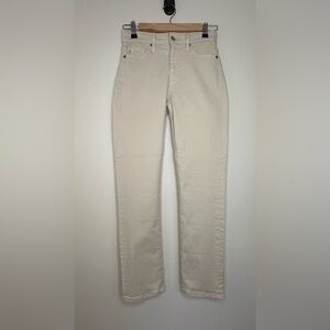 AG Mari Crop High Rise Slim Straight Beige Jeans